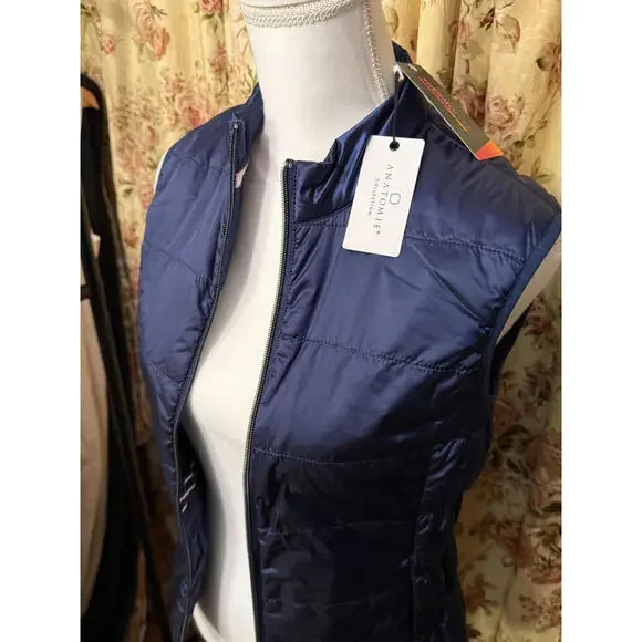 NWT! Anatomie Blue Thermolite Vest with Interior and Exterior Pockets Size XS - Picture 2 of 5